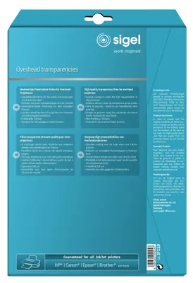 Produktbild von SIGEL IF110 InkJet Overhead-Folien, transparent, 100 µm, A4, 10 Blatt