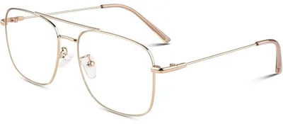 Immagine prodotto di Occhiali da sole senza correzione per uomo e donna, montatura in metallo, modello aviator, color oro