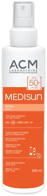 Image de Spray solaire pour le corps et le visage SPF 50+  Medisun Spray 200 ml