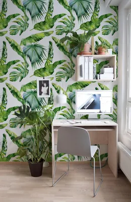Produktbild von Coloray Fototapete 104x70 cm Latextapete Magicstick - Leaves Jungle illustration Hawaiian