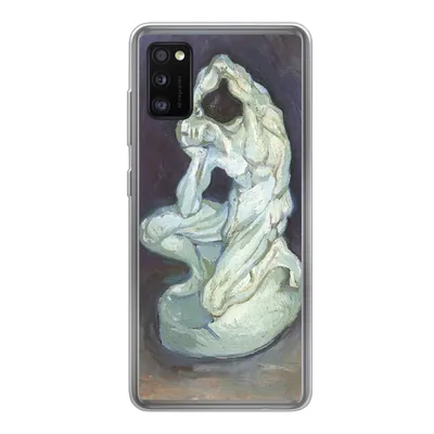Produktbild von MuchoWow® Handyhülle Schutzhülle Hülle für Samsung Galaxy A41 Gipsskulptur eines knienden Mannes - Vincent van Gogh Silikon Softcase Handy Hülle - Mobiltelefon