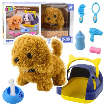 Image de Caniche interactif en peluche Chien promenades Aboiements Porteur Accessoires