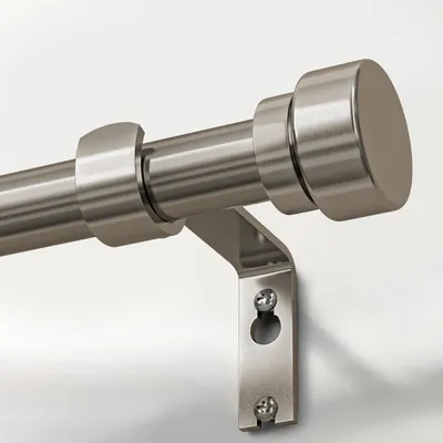 Gardinenstange ausziehbar 80–218 cm, Metall, Silber, 15 kg