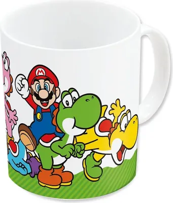 Image de Tasse Super Mario - Design Nintendo Family, 325 ml - Marchandise officielle pour les fans de la série Super Mario