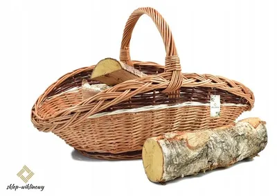 Produktbild von Sklep Wiklinowy Großer Handgemachter Korb für Brennholz