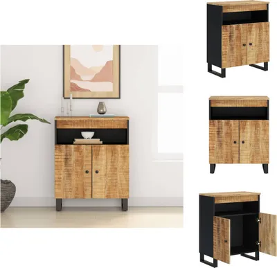 Obrázok produktu pre vidaXL Príborník s 2 dvierkami 60x33x75 cm z masívneho dreva mango - Príborníky