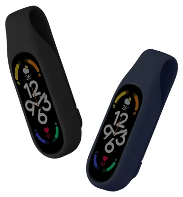 Produktbild von kwmobile Clip Halter kompatibel mit Xiaomi Mi Band 7 / 6 / 5 / 4 - Silikon Fitnesstracker Halterung - ohne Tracker