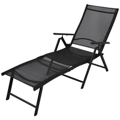 Zdjęcie produktu dla VidaXL 41741, Lounge, Obite siedzisko, Poliester, Polichlorek winylu (PVC), Czarny, 110 kg, 635 mm
