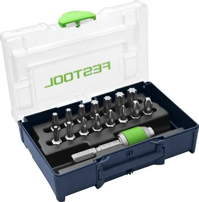 Produktbild von Festool Bit-Sortiment SYS3-CE XXS 16-teilig (15x Bits 25mm + 1 BHC 60 CE) - REST / AUSLAUF