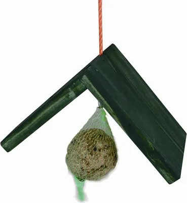 Produktbild von Elmato 10259 Meisenknödeldach Futterhalter Vogelfutter Futterstation grün, 20x10x14cm