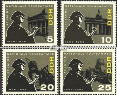 Produktbild von Briefmarken DDR 1966 Mi 1161-1164 (kompl.Ausgabe) postfrisch 10 Jahre Nationale Volksarmee