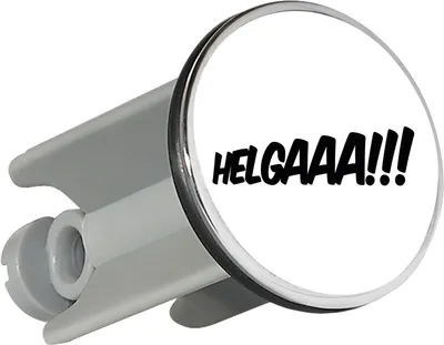 Produktbild von Huuraa Waschbeckenstöpsel Helgaaa Schriftzug 4cm höhenverstellbar Abflussstopfen Geschenkidee