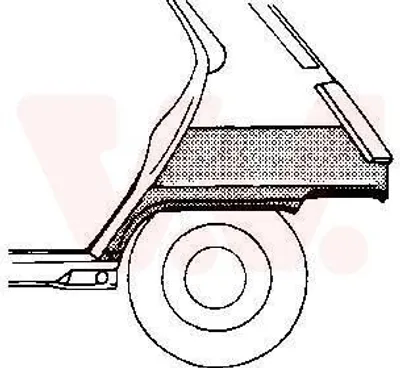 Produktbild von VAN WEZEL Seitenwand Reparaturblech für RENAULT 5 (122)
