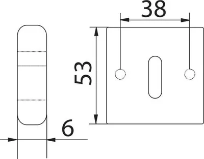 Zdjęcie produktu dla APOLLO FIT RFQ G01 rozeta kwadratowa, klucz złoty