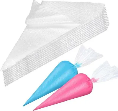 Produktbild von Famanu Spritzbeutel 30 x 20 cm, 100 Stück, professionelle Spritzbeutel für Gebäck und Torten