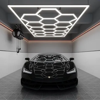 Image de Kit 15 LED Hexagonal 582W avec cadre 110lm/w - Blanc Froid 6000K - 8000K