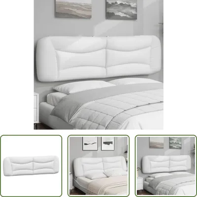Immagine prodotto di The Living Store Cuscino per testiera bianco 180 cm in ecopelle
