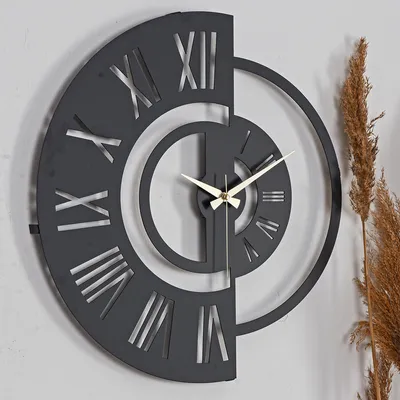 Zdjęcie produktu dla Wallity, Ruota 04, zegar ścienny, czarny, 100% METAL, 41 x 41 cm