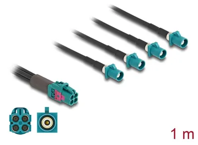 Image de DELOCK Kabel Mini FAKRA Z Buchse quad zu 4x FAKRA Z Stecker
