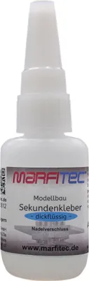 Produktbild von Marfitec Modellbau Sekundenkleber 20g dickflüssig - Metall Nadelverschluss