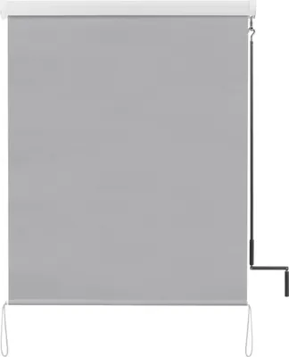 Immagine prodotto di Tenda a rullo Happyment con manovella – Grigio – 140x140 cm – Oscurante, idrorepellente, isolante – Senza o con foratura – Per balcone / esterni
