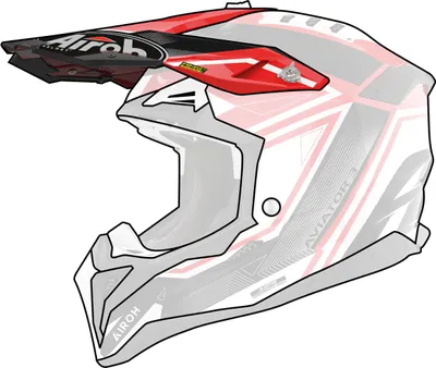 Immagine prodotto di Frontino Casco Airoh Aviator 3 League Rosso Lucido