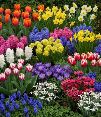 Produktbild von BALDUR Garten 140er Blumenzwiebeln Spar-Paket, 140er Zwiebel-Mix mit Tulpen, Narzissen, Hyazinthen, Schneeglöckchen, Zierlauch und mehr, Bunte Mischung, winterhart, blühend