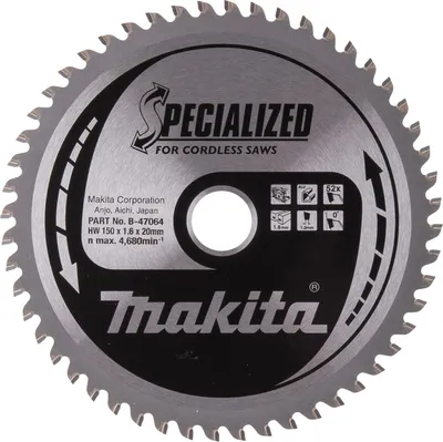 Produktbild von Makita SPECIALIZED Sägeblatt 150x20x52Z Alu