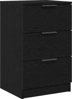 Image de vidaXL Table de nuit noir imitation chêne 40 x 65 x 65 cm Bois composite