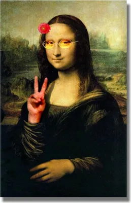 Produktbild von TPFLiving Kunstdruck LW-514 (OHNE RAHMEN) Poster - Leinwand - Wandbild - Hochauflösender Giclée-Druck, langlebig und hochwertig - Da Vinci - Mona Lisa - Verschiedene lustige Motive -  - Größe: 90x130cm