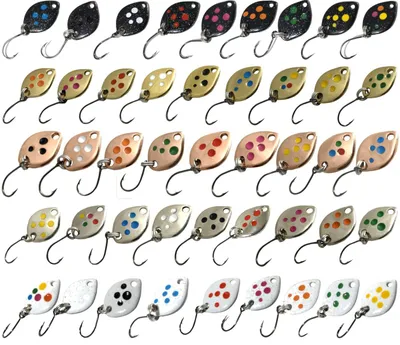Produktbild von Troutwerk Spoon 0,8g 1,2cm - Forellenblinker, Troutwerk Farbe:goldfarben/mehrfarbige Punkte