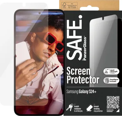 Image de PanzerGlass SAFE. by ® Screen Protector Samsung Galaxy S24+ | Ultra-Wide Fit w. EasyAligner