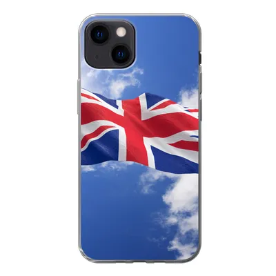 Produktbild von MuchoWow® Handyhülle Schutzhülle Hülle für iPhone 13 Die Flagge des Vereinigten Königreichs weht am Himmel Silikon Softcase Handy Hülle - Karteninhaber