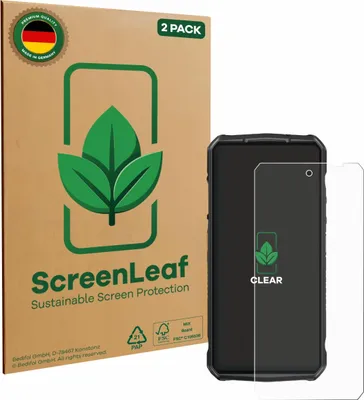 Produktbild von 2x ScreenLeaf Schutzfolie für Ulefone 29 pro nachhaltiger Displayschutz Display Schutz Folie Klar Transparent