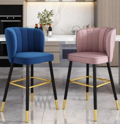 Obrázok produktu pre Barhocker Stuhl Designer Holzstuhl Esszimmerstuhl Hocker Bar Rosa