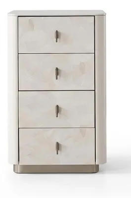 Immagine prodotto di Mobile contenitore alto, design moderno, beige, lussuoso, per camera da letto, con cassetti