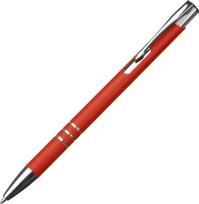 Produktbild von Schlanker Kugelschreiber / aus Metall / Farbe: rot