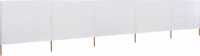 Obrázek produktu pro vidaXL 5-dílná větrná tkanina 600 x 160 cm Sand White