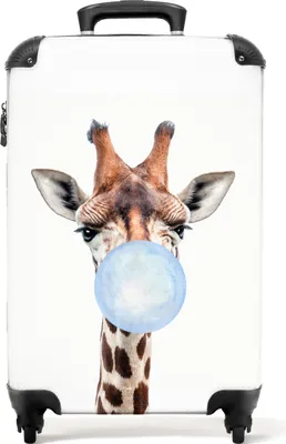 Produktbild von NoBoringSuitcases.com - Kinderkoffer Giraffe - Handgepäckkoffer Kind - 55x35x25Handgepäck Koffer 55x35x20 cm, 36L,