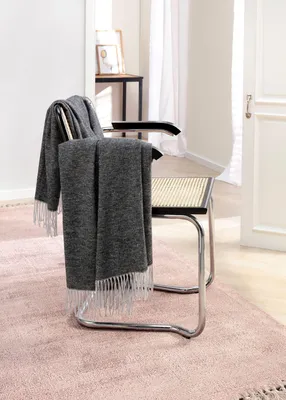 Produktbild von Biederlack Plaid Farbe Anthracite Größe 130x170 cm