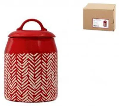 Immagine prodotto di H&H Rouge Barattolo, Stoneware, Con Coperchio, 13Xh20Cm