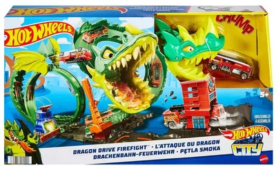 Produktbild von Mattel HJV70 - Hot Wheels - Drachenangriff Spielset