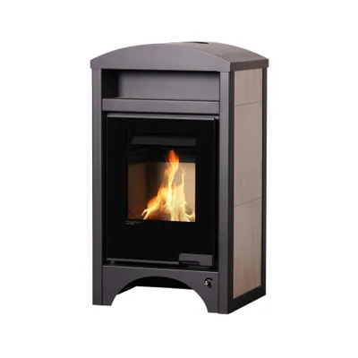 Image de HS FLAMINGO poêle-cheminée AQUAFLAM VARIO BARMA 11/7 kW - Chêne blanc