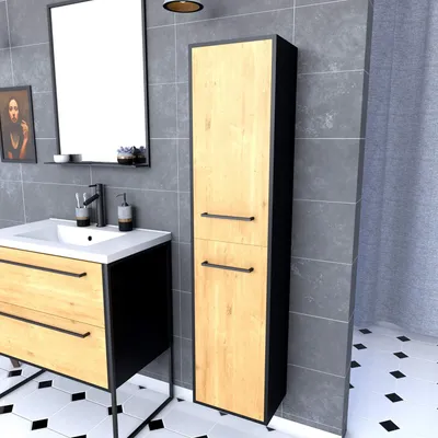 Obrázek produktu pro PACM070 Konstrukce sloupku P070 pro koupelnu, černá barva