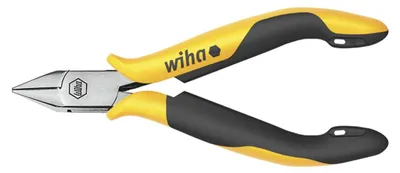 Produktbild von Wiha Professional ESD, Diagonale Zange, Kohlenstoffstahl, Schwarz, Gelb, 115 mm, 11,4 cm (4.5"), 78 g