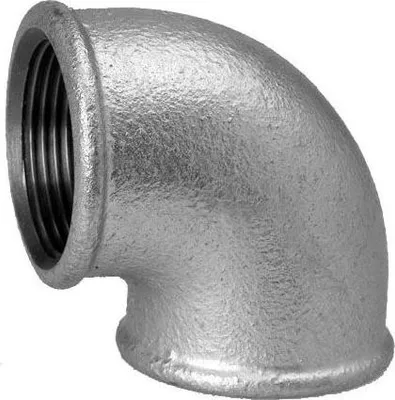 Produktbild von Hermann Schmidt Temperguss 90 Winkel 13090025 DN 25, 1", 90Grad, IG/IG, verzinkt