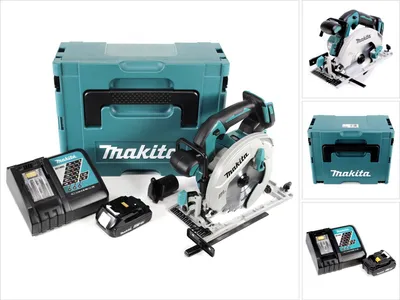 Produktbild von Makita DHS 680 RA1J Akku Handkreissäge 18 V 165 mm Brushless + 1x Akku 2,0 Ah + Ladegerät + Makpac