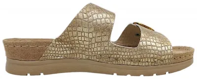 Imagen del producto de Zapatos de mujer Rohde Catiolica, sandalias, color dorado, para uso casual
