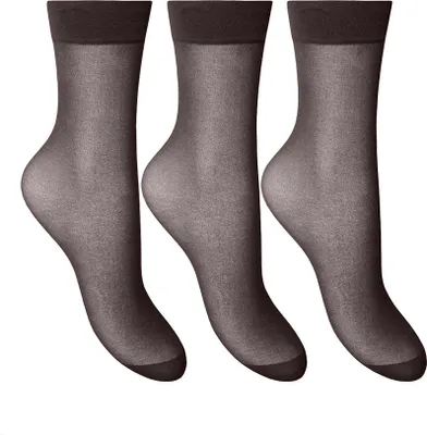 Obrázok produktu pre Joanna Gray dámske ponožky, 3 páry LW414 (jedna veľkosť) (sotva čierne)