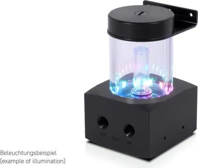 Obrázek produktu pro Alphacool 15380 - Wasserblock - Acryl - Aluminium - Kunststoff - Schwarz - 1/4" - 0,8 bar - 76,5 mm